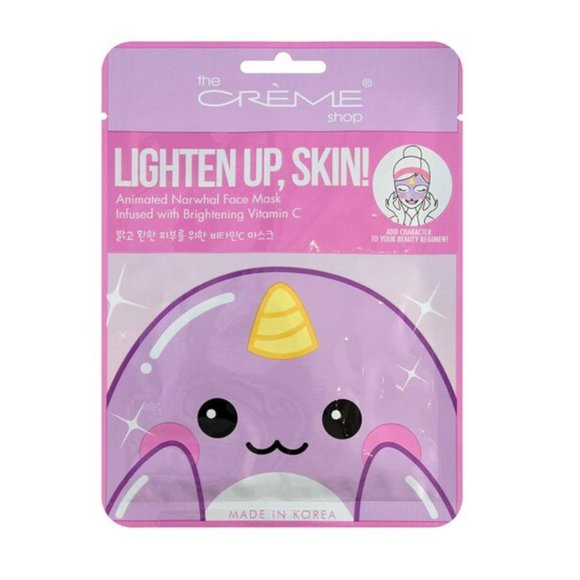 NEW The Creme Shop Lighten Up, Skin! Animal Narwhal Face Mask Sheet 3 Pack - Picture 3 of 4